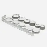Tuxedo tableware by Gwathmey Siegel & Associates, 1984, glazed porcelain, sold Feb 2021
