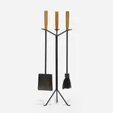 Firetools by George Nelson & Associates, 1951, enameled steel, birch, nylon, sold Feb 2021