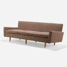 Florence Knoll, Sofa, model 26, 1947, wool upholstery, birch
