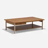 Paul McCobb, Linear Group coffee table, model 489, 1959, walnut, brass