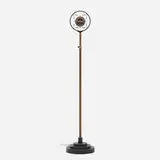 Western Electric, Carbon Spring Suspension Microphone, model 387 and floor stand, c. 1928, brass, nickel-plated brass, iron, steel