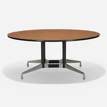 Charles and Ray Eames, Segmented Base table, 1964, enameled steel, aluminum, laminate, rubber, plastic