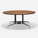 Charles and Ray Eames, Segmented Base table, 1964, enameled steel, aluminum, laminate, rubber, plastic