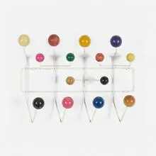 Early Hang-It-All by Charles and Ray Eames, 1953, enameled steel, lacquered wood, sold Feb 2021