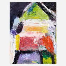 Untitled by Robert Baribeau, 1981, acrylic on canvas, sold Feb 2021