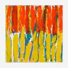 Untitled by Kazuko Inoue, 1995, acrylic on canvas, sold Feb 2021