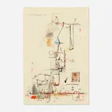 Robert S. Neuman, Study for Monument to No One in Particular #1, 1966, mixed media on paper