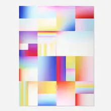 Into Time 13 08 21 by Rafaël Rozendaal, 2013, lenticular print, sold Feb 2021