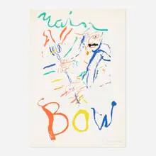 Rainbow: Thelonious Monk, Devil at the Keyboard by Willem de Kooning, c. 1972-76, lithograph, sold Feb 2021