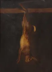 Benjamin Blake, Untitled, Attributed to Benjamin Blake (1757-1830) A dead hare oil on canvas 85 x 61cm