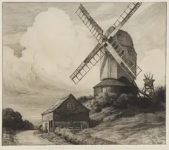 Untitled by Herbert Dicksee, Sussex 1930 original etching on paper, sold Sep 2021