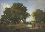 Jean Émile Renié, Untitled, oil on panel 32 x 44cm