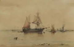 Albert Ernest Markes, Untitled, watercolour 65 x 53cm and 34 x 52cm (2)