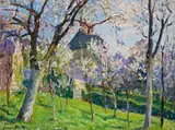 Georges Binet, Cerisiers à Villequier, c. 1925, oil on panel