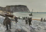 Bernard Lamotte, Étretat, 1940, oil on canvas on panel