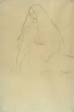 Seated Female Nude with Long Hair, c. 1917 - 1918 by Gustav Klimt, pencil on paper, sold May 2008