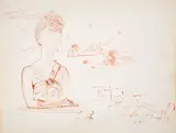 Salvador Dalí, Study for the Portrait of Mrs. Jack Warner