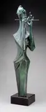Albert W. Wein, Woman Flute, bronze with green patina