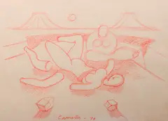Untitled by Mario Carreño Morales, 1974, pastel on paper, sold May 2008