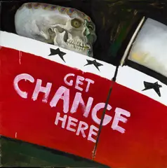 Alek Rapoport, Get Change Here, 1982, oil on canvas