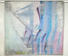 Blue Abstract by Jeffrey Kroll, 1982, acrylic on canvas, offered May 2008