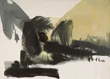 Chuang Che, Green Passion, 1966, oil and collage on canvas