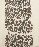 Moshe Castel, Untitled, 1963, oil and basalt on canvas