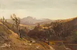 William Keith, A Trail through the Hills with Mt. Tamalpais Beyond, oil on canvas