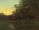 Lorenzo Palmer Latimer, Secluded Pond at Sunset