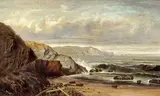 Meyer Straus, Marin County Beach, 1876, oil on canvas