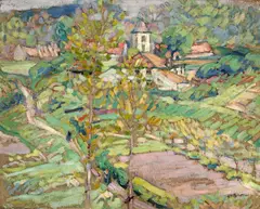 Joseph Raphael, Spring, Rue Engeland, Kriekeput, oil on board