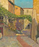 Harry Lachman, Vieilles Maisons, La Turbie, France, oil on canvas