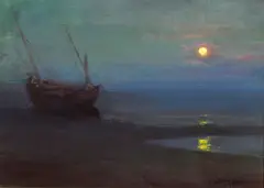 Charles Dickman, Tide-swept Boat, oil on canvas