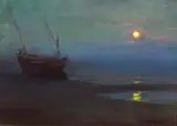 Charles Dickman, Tide-swept Boat, oil on canvas