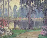 William Posey Silva, Morning in the Garden of Dreams, oil on canvas