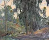 William Posey Silva, Eucalyptus by a Stream (No.1347), oil on canvas on board