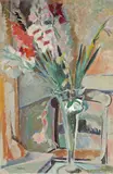 Flowers in a Vase by Maren Margrethe Froelich, oil on canvas, offered Apr 2008