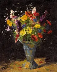 Spring Bouquet by Ferdinand Kaufmann, oil on canvas, sold Apr 2008