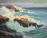 Marine, Laguna by Edgar Alwin Payne, oil on canvas, sold Apr 2008