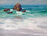 Jean Mannheim, Sunny Seas, oil on canvas