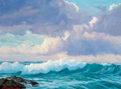 Roi Clarkson Colman, Clearing Skies, oil on canvas