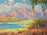 Lake Hodges, San Diego by Maurice Braun, oil on canvas, sold Apr 2008