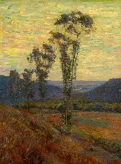 Summer Sunset and Eucalyptus by Benjamin Brown, oil on canvas, offered Apr 2008