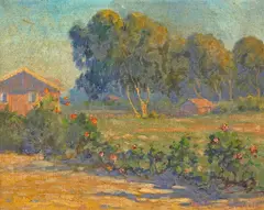 Country Cottage by William Swift Daniell, oil on canvas, offered Apr 2008