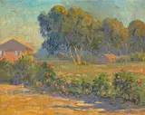 William Swift Daniell, Country Cottage, oil on canvas