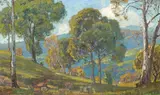 View to the Valley by William Wendt, oil on canvas, sold Apr 2008