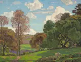 California Landscape by William Wendt, oil on canvas, sold Apr 2008