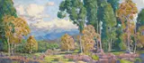 Edgar and Elsie Payne, A Springtime Grove, oil on canvas
