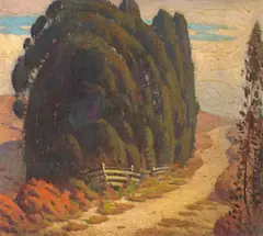 Eugen Neuhaus, Old Country Road, oil on canvas