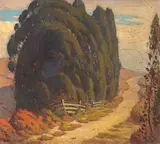Eugen Neuhaus, Old Country Road, oil on canvas